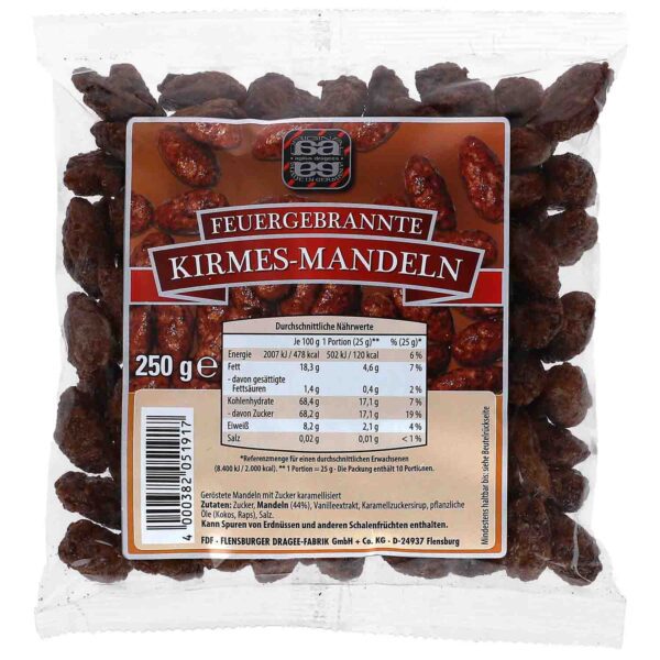 Agilus Feuergebrannte Kirmes Mandeln 250g No1 1602