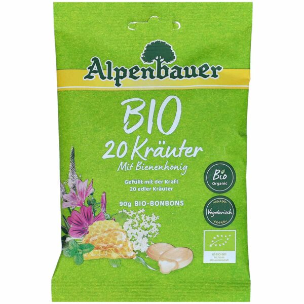 Alpenbauer Bio 20 Kraeuter Bonbons 90g No1 3738