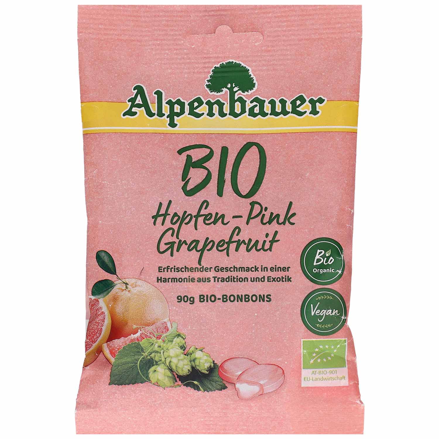 alpenbauer-bio-hopfen-pink-grapefruit-bonbons-90g-no1-2303 Alpenbauer Bio Hopfen Pink Grapefruit Bonbons 90g No1 2303
