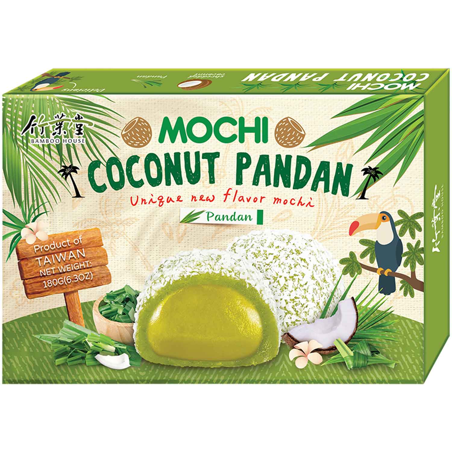 bamboo-house-mochi-coconut-pandan-original-180g-no1-4521 Bamboo House Mochi Coconut Pandan Original 180g No1 4521