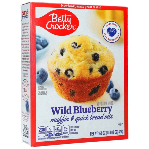 Betty Crocker Muffin Amp Quick Bread Mix Wild Blueberry 479g No1 1358