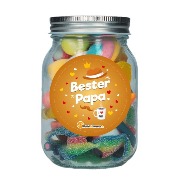 Bunter Mix 039 Bester Papa 039 Schraubdeckel Glas 250g No1 4825
