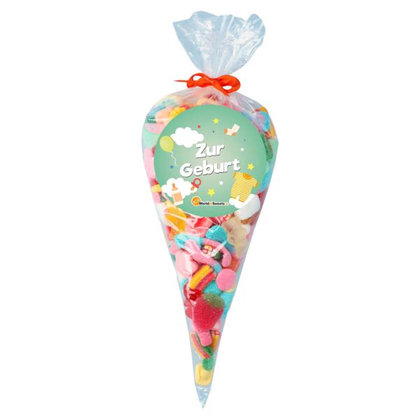 Bunter Mix 039 Zur Geburt 039 Spitztuete 850g No1 1015