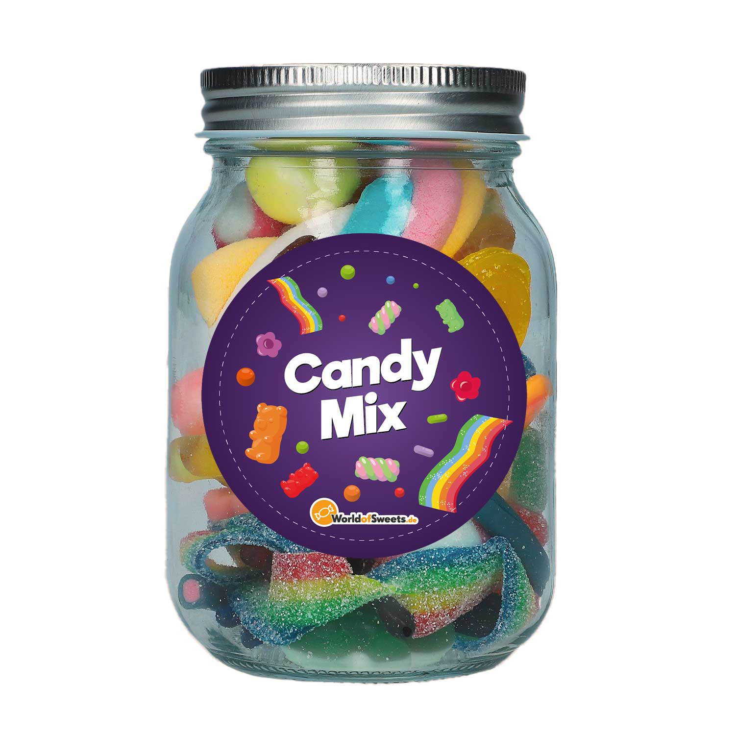 bunter-mix-candy-mix-schraubdeckel-glas-250g-no1-1327 Bunter Mix Candy Mix Schraubdeckel Glas 250g No1 1327
