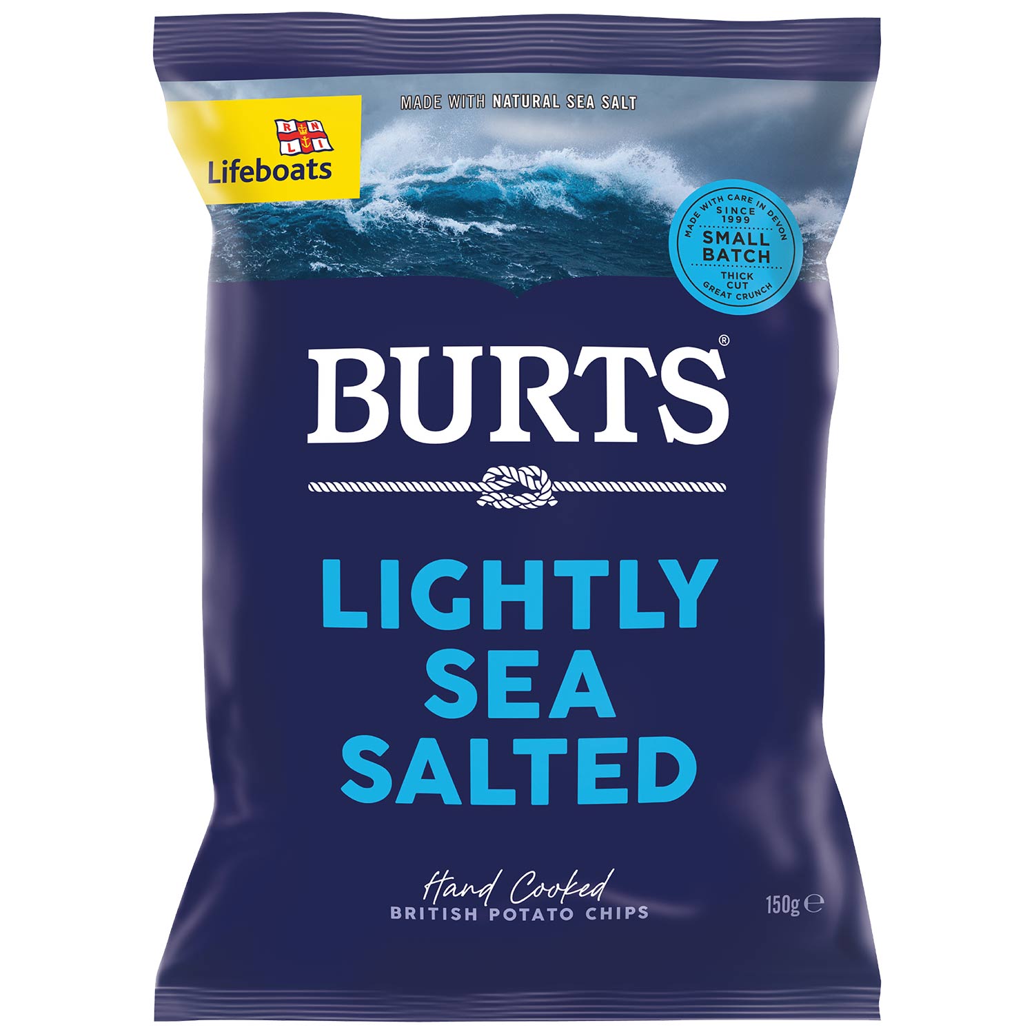burts-lightly-sea-salt-150g-no1-4722 Burts Lightly Sea Salt 150g No1 4722