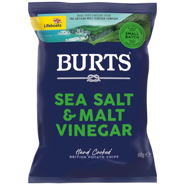 Burts Sea Salt Amp Malt Vinegar 40g No1 5006