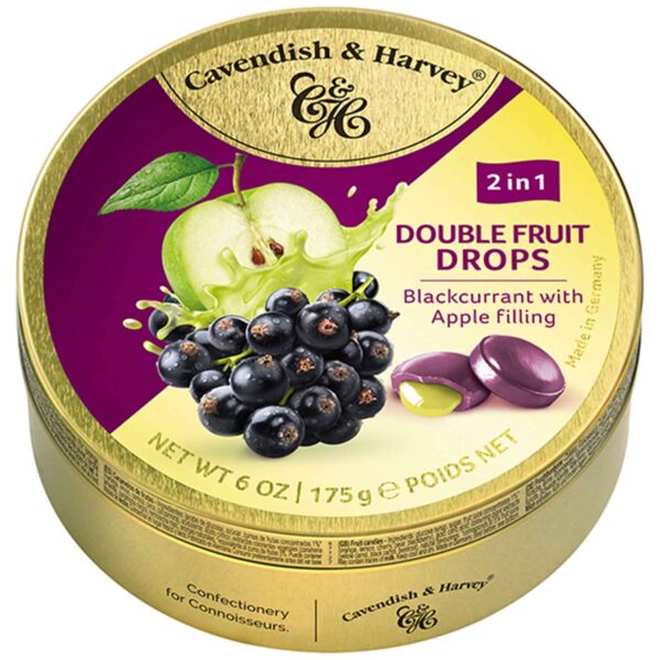 Cavendish Amp Harvey Double Fruit Drops Blackcurrant With Apple Filling 175g No1 2006