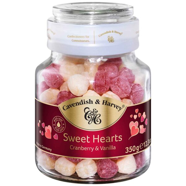 Cavendish Amp Harvey Sweet Hearts Cranberry Amp Vanilla 350g No1 4736