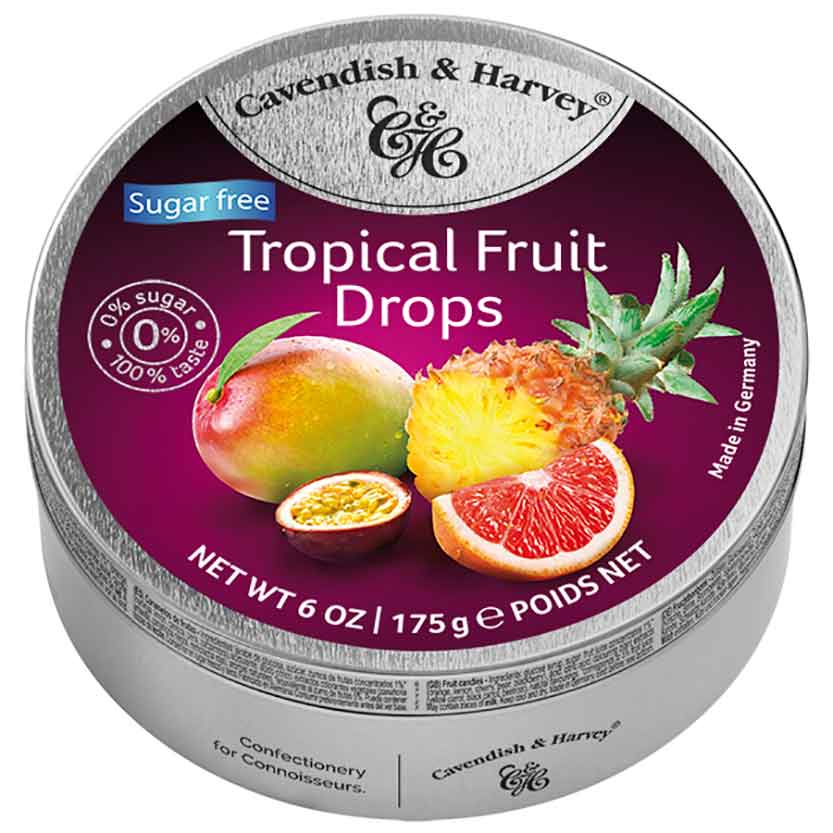 cavendish-amp-harvey-tropical-fruit-drops-zuckerfrei-175g Cavendish Amp Harvey Tropical Fruit Drops Zuckerfrei 175g