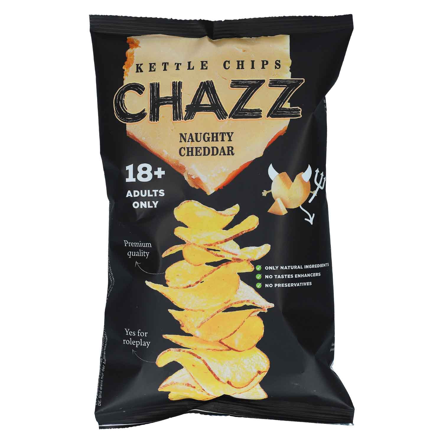 chazz-kettle-chips-naughty-cheddar-90g-no1-0222 Chazz Kettle Chips Naughty Cheddar 90g No1 0222