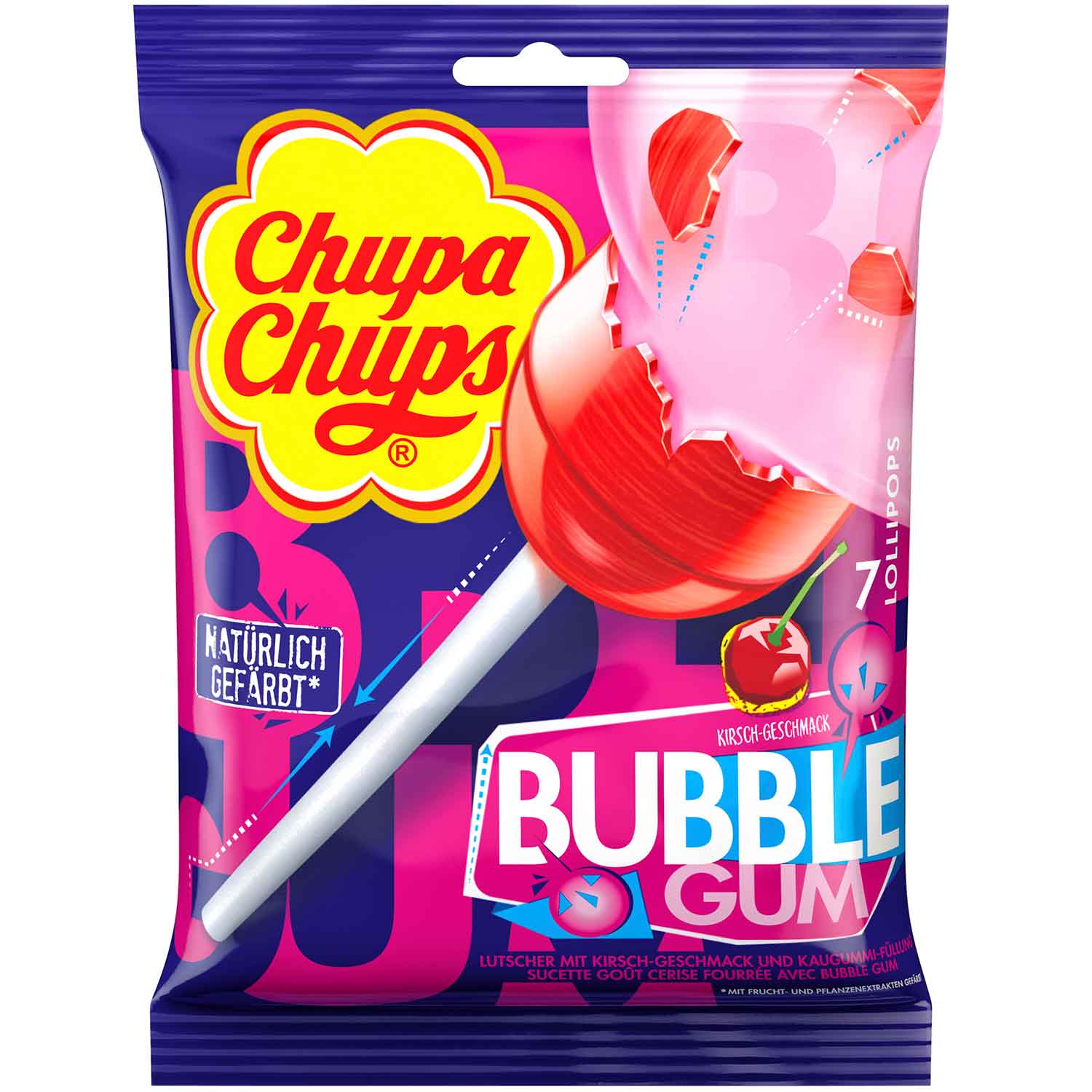 chupa-chups-bubble-gum-kirsche-7er-no1-1830 Chupa Chups Bubble Gum Kirsche 7er No1 1830