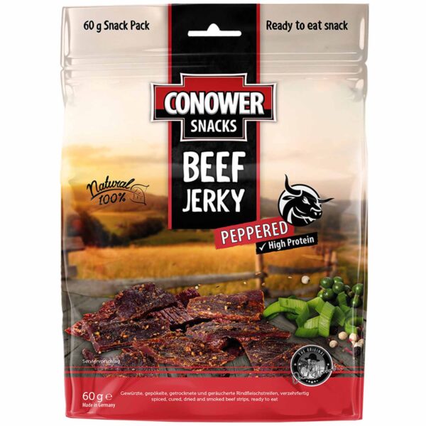 Conower Snacks Beef Jerky Peppered 60g No1 1344