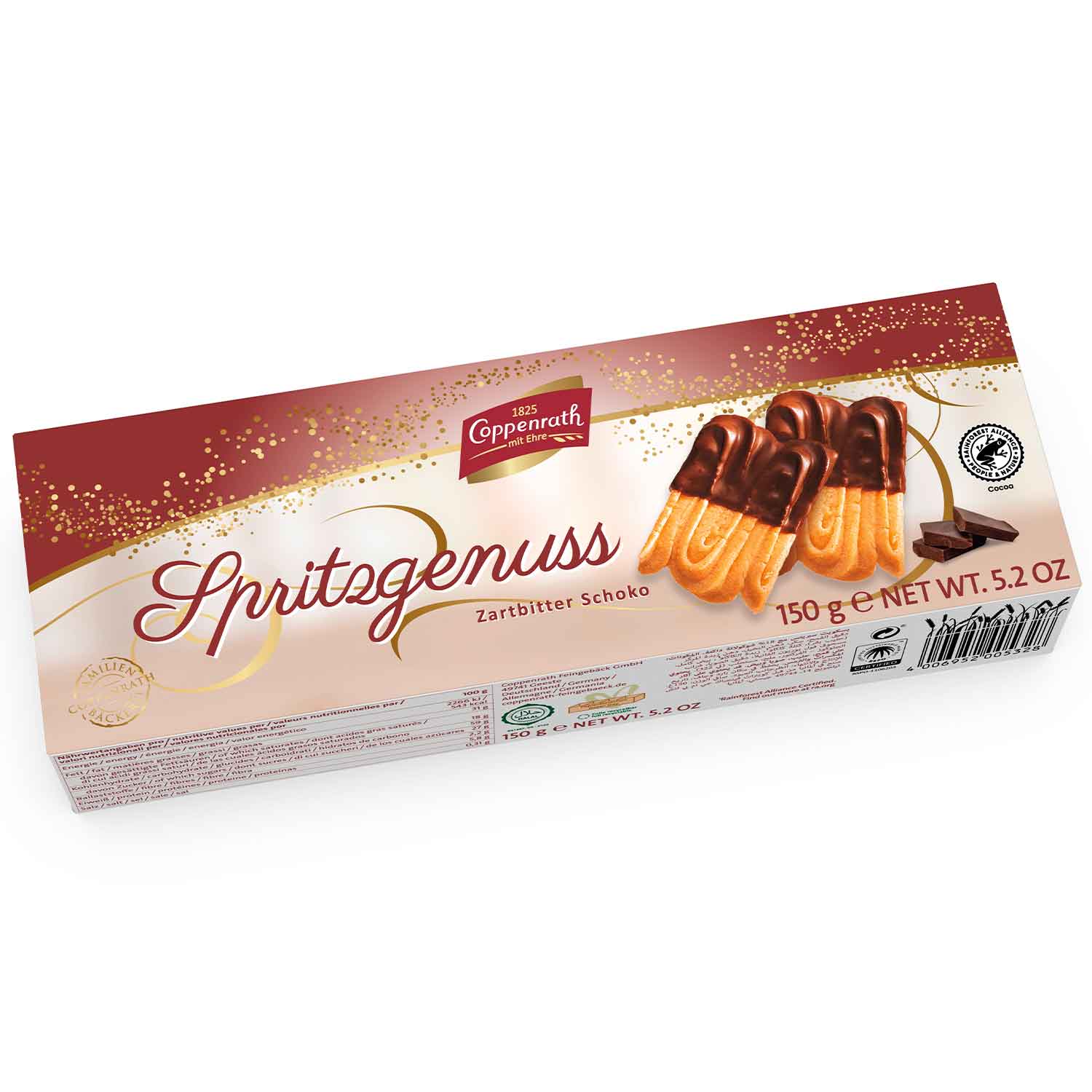 coppenrath-spritzgenuss-zartbitter-schoko-150g-no1-3315 Coppenrath Spritzgenuss Zartbitter Schoko 150g No1 3315