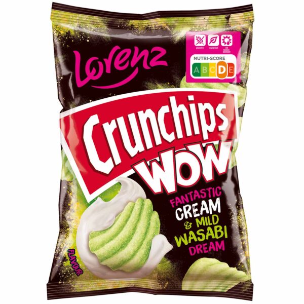Crunchips Wow Cream Amp Mild Wasabi 110g No1 2602
