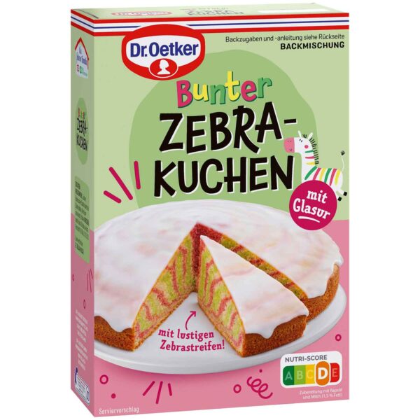 Dr. Oetker Backmischung Bunter Zebrakuchen 515g No1 3918