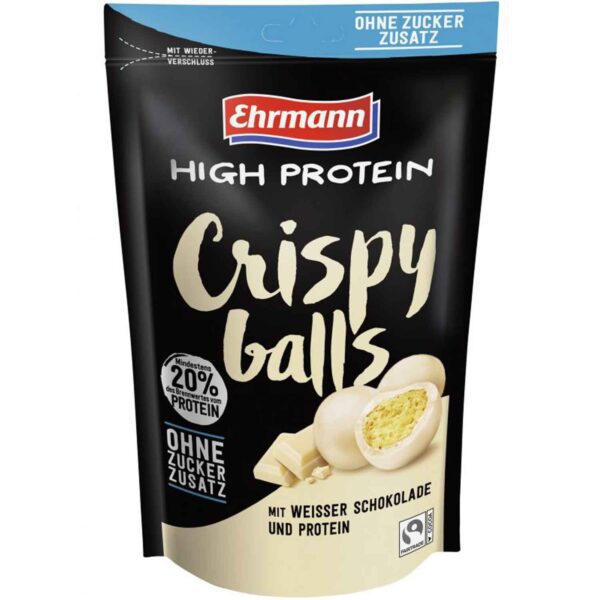 Ehrmann High Protein Crispy Balls Mit Weisser Schoko 55g No1 0609