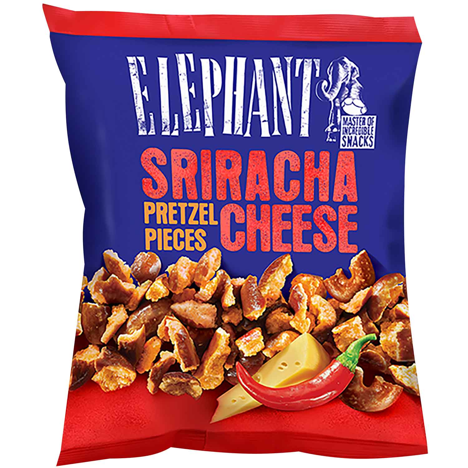 elephant-pretzel-pieces-sriracha-cheese-125g-no1-3801 Elephant Pretzel Pieces Sriracha Cheese 125g No1 3801