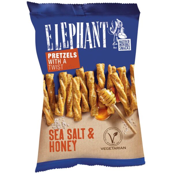 Elephant Twisted Pretzels Sea Salt Amp Honey 160g No1 0903