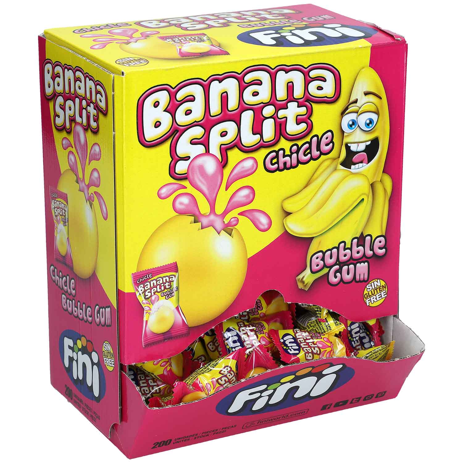 fini-banana-split-bubble-gum-200er-no1-2658 Fini Banana Split Bubble Gum 200er No1 2658