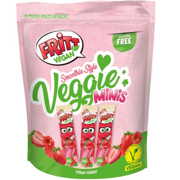 Fritt Vegan Smoothie Style Veggie Minis Erdbeer Himbeer 135g No1 3543