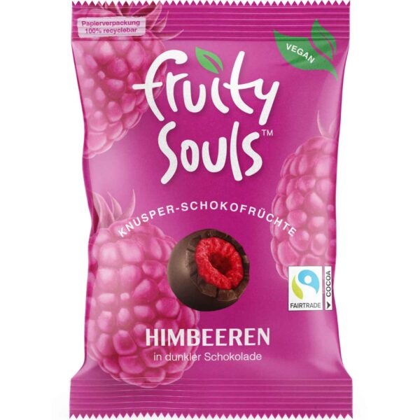 Fruity Souls Himbeere Zartbitter Vegan 80g No1 4545