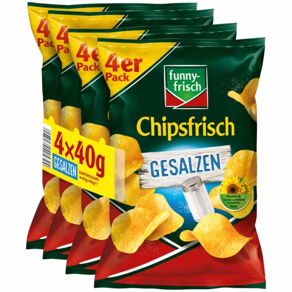Funny Frisch Chipsfrisch Gesalzen 4x40g No1 4141
