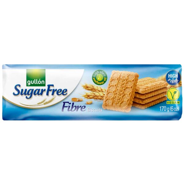 Gullon Sugar Free Fibre Biscuits Vegan 170g No1 1807