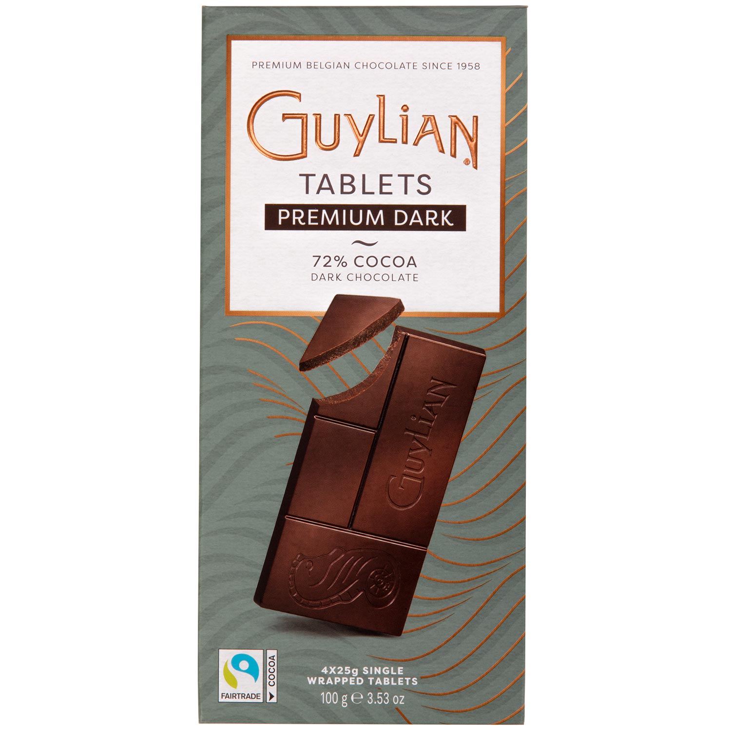 guylian-tablets-premium-dark-72-cocoa-4x25g-no1-4527 Guylian Tablets Premium Dark 72 Cocoa 4x25g No1 4527
