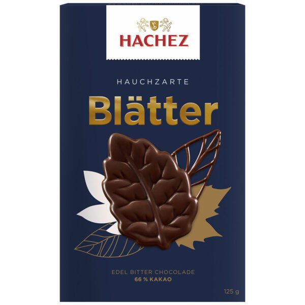 Hachez Hauchzarte Blaetter Edel Bitter 125g No1 2724