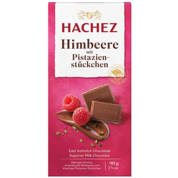 Hachez Himbeere Mit Pistazienstueckchen 90g No1 5203