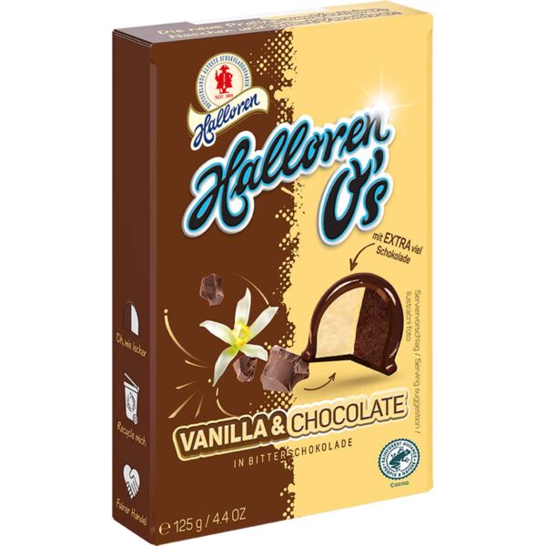 Halloren O 039 S Vanilla Amp Chocolate 125g No1 3647