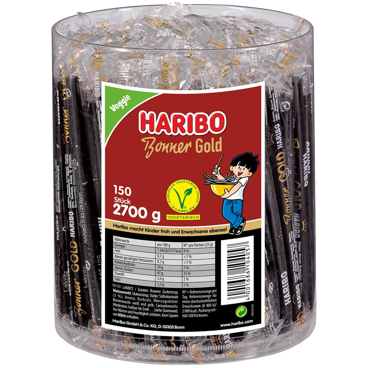 haribo-bonner-gold-veggie-150er-no1-5344 Haribo Bonner Gold Veggie 150er No1 5344