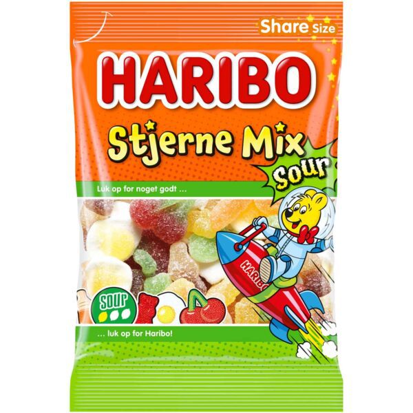 Haribo Stjerne Mix Sour 375g No1 2638