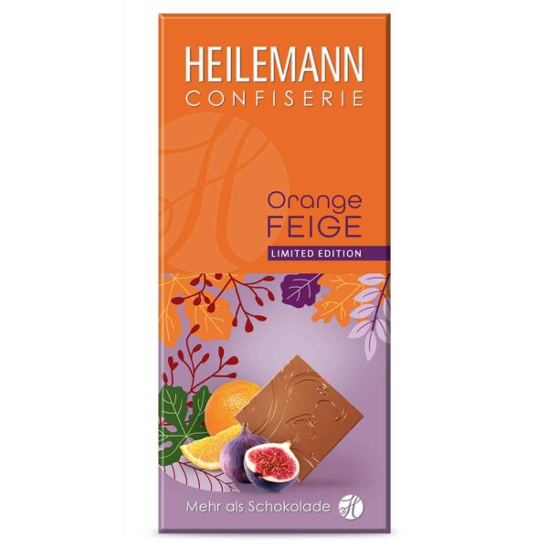 Heilemann Confiserie Edelvollmilch Schokolade Orange Feige 80g No1 3913
