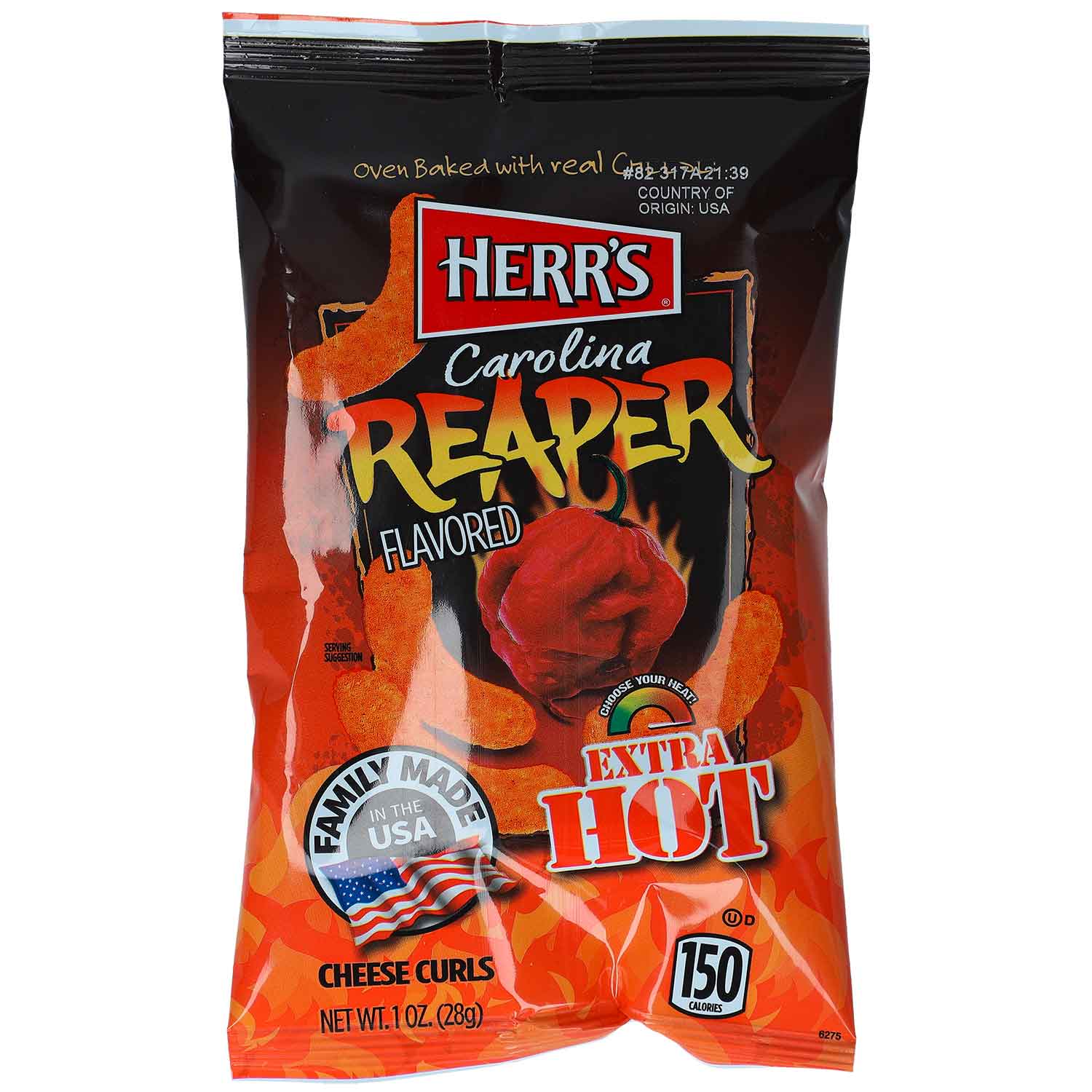 herr-039-s-carolina-reaper-cheese-curls-extra-hot-28g-no1-5202 Herr 039 S Carolina Reaper Cheese Curls Extra Hot 28g No1 5202