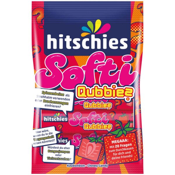 Hitschies Softi Qubbies Erdbeere 80g No1 0023