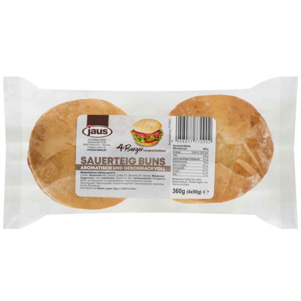 Jaus Burger Sourdough 4x90g No1 2949