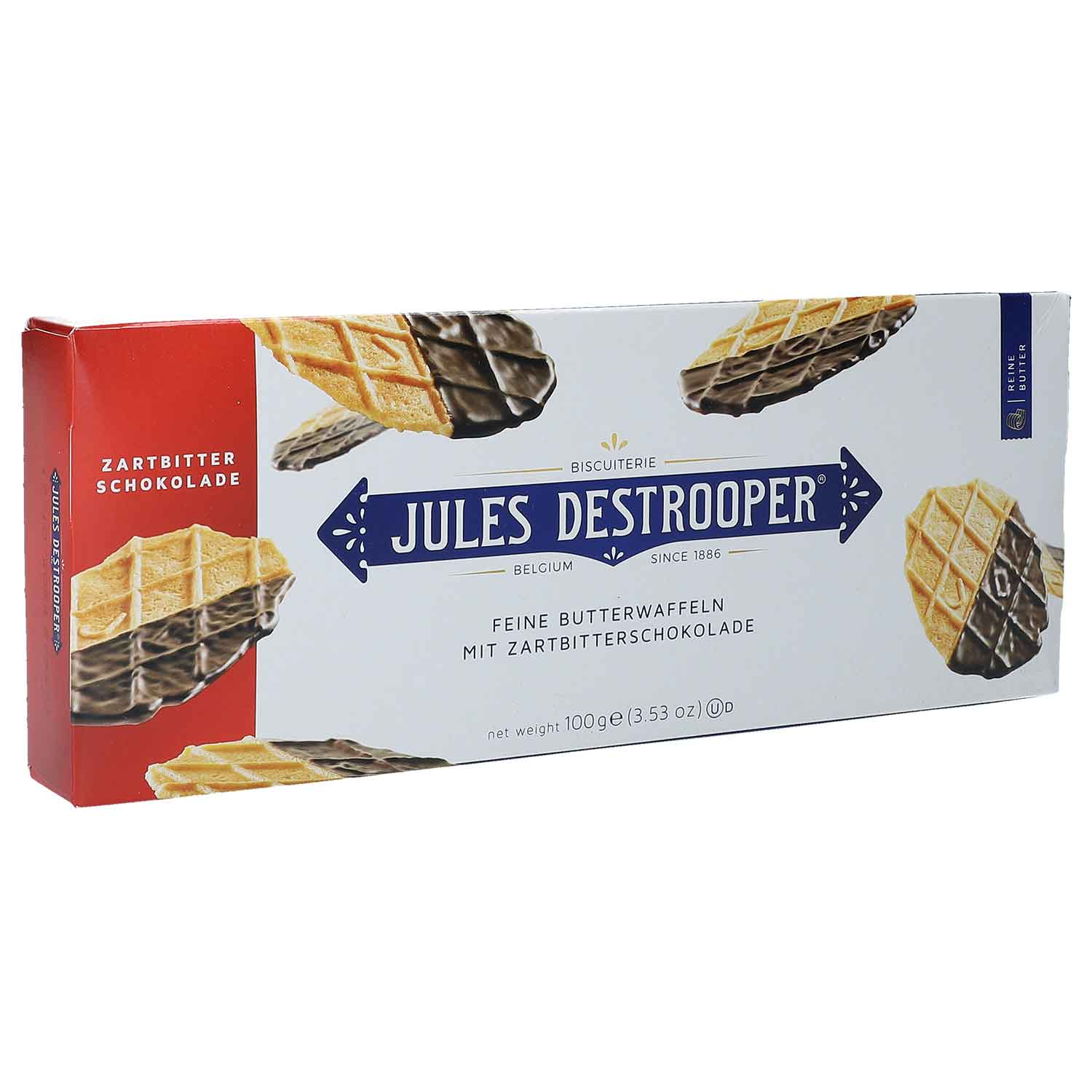jules-destrooper-feine-butterwaffeln-zartbitterschokolade-100g-no1-3343 Jules Destrooper Feine Butterwaffeln Zartbitterschokolade 100g No1 3343