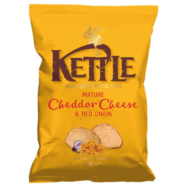 Kettle Chips Mature Cheddar Cheese Amp Red Onion 130g No1 5947