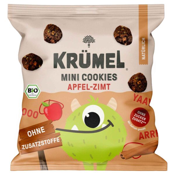 Kruemel Mini Cookies Apfel Zimt Bio 50g No1 2152