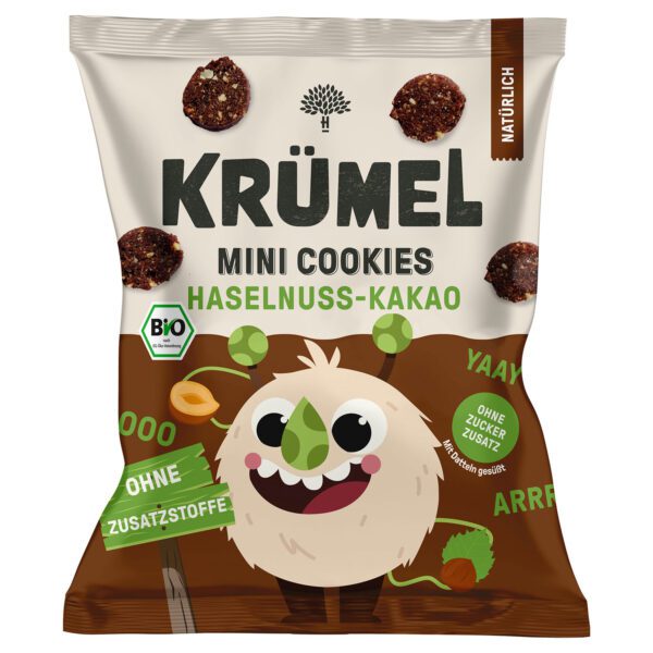 Kruemel Mini Cookies Haselnuss Kakao Bio 50g No1 1233
