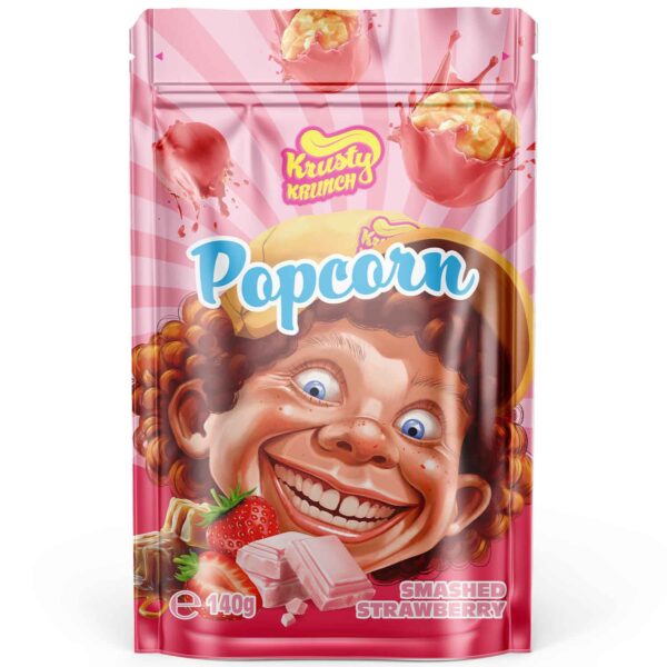 Krusty Krunch Popcorn Smashed Strawberry 140g No1 2815