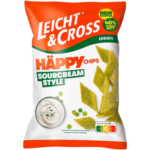 Leicht Amp Cross Haeppy Chips Erbse Sourcreme Style 90g No1 1556