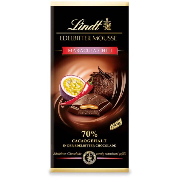 Lindt Edelbitter Mousse Maracuja Chili Tafel 150g No1 3414