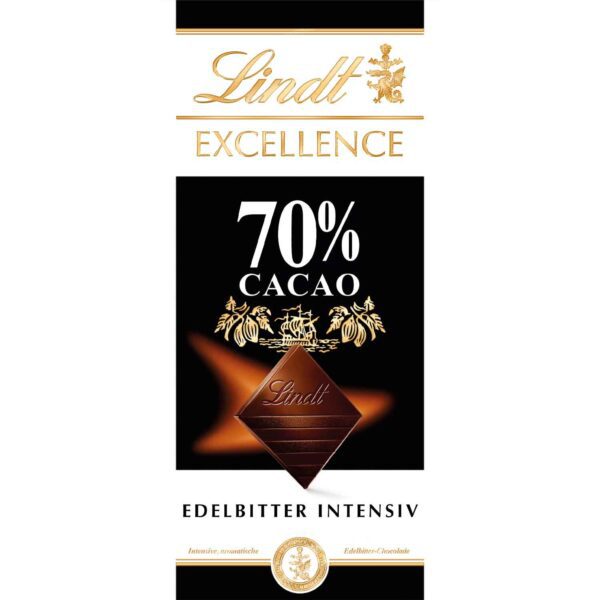 Lindt Excellence 70 Cacao Edelbitter Intensiv Tafel 100g No1 4632