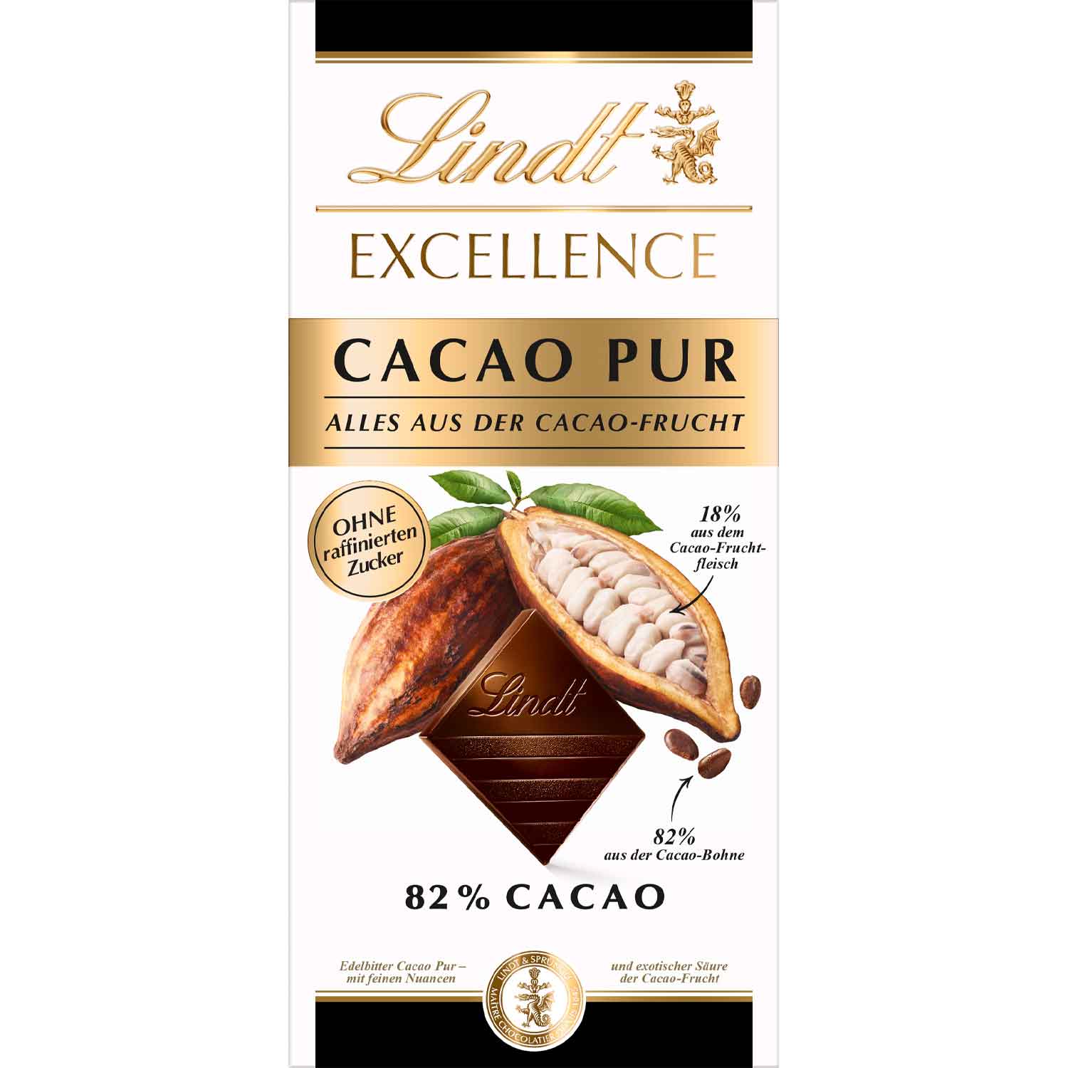 lindt-excellence-cacao-pur-82-tafel-80g-no1-5349 Lindt Excellence Cacao Pur 82 Tafel 80g No1 5349