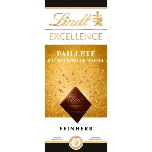 Lindt Excellence Paillet Mit Knuspriger Waffel Feinherb Tafel 100g No1 2636