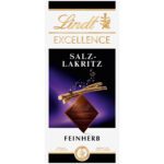 Lindt Excellence Salz Lakritz Feinherb Tafel 100g No1 3154