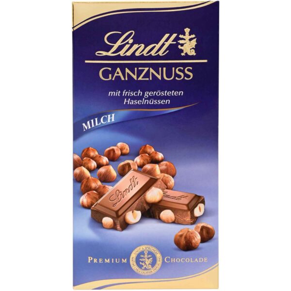 Lindt Ganznuss Vollmilch Tafel 100g No1 4606