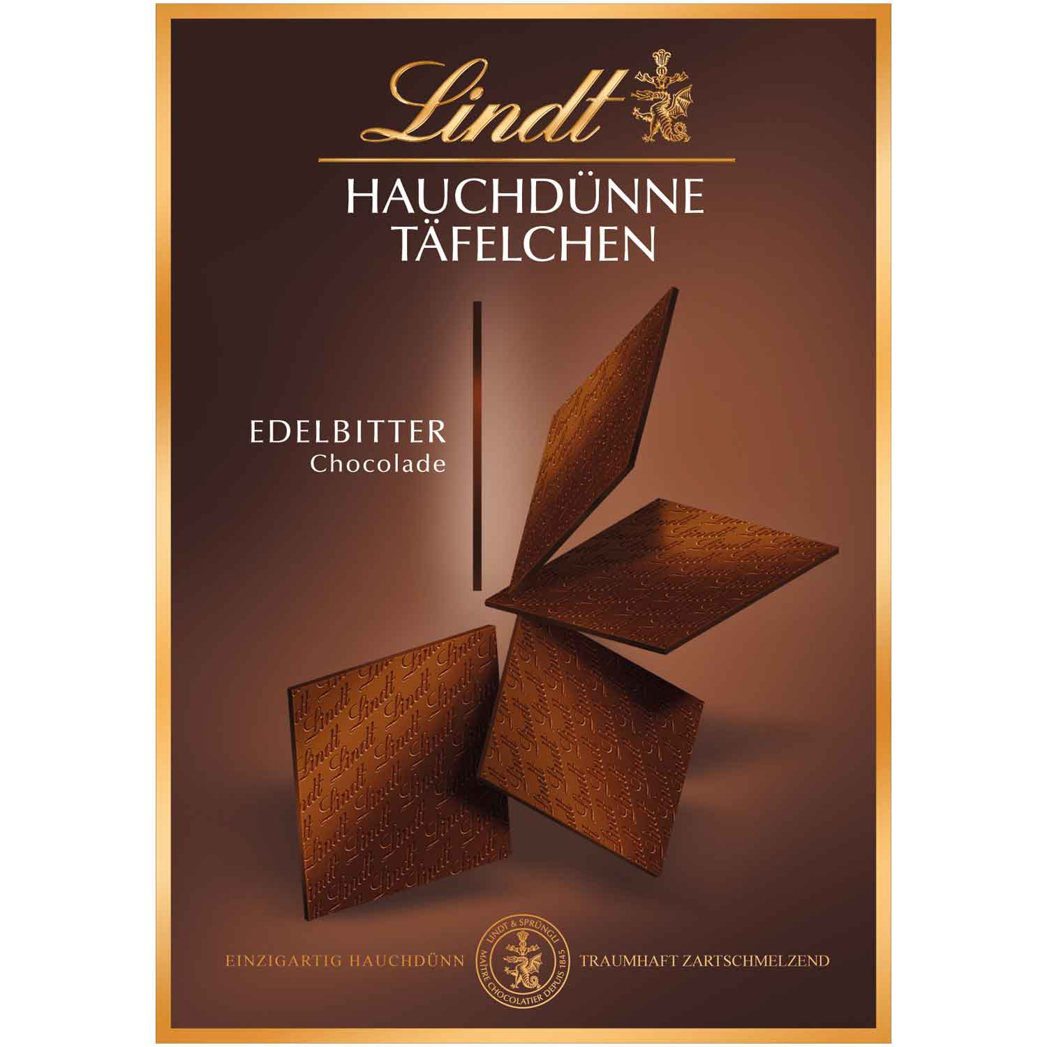 lindt-hauchduenne-taefelchen-edelbitter-125g-no1-3641 Lindt Hauchduenne Taefelchen Edelbitter 125g No1 3641